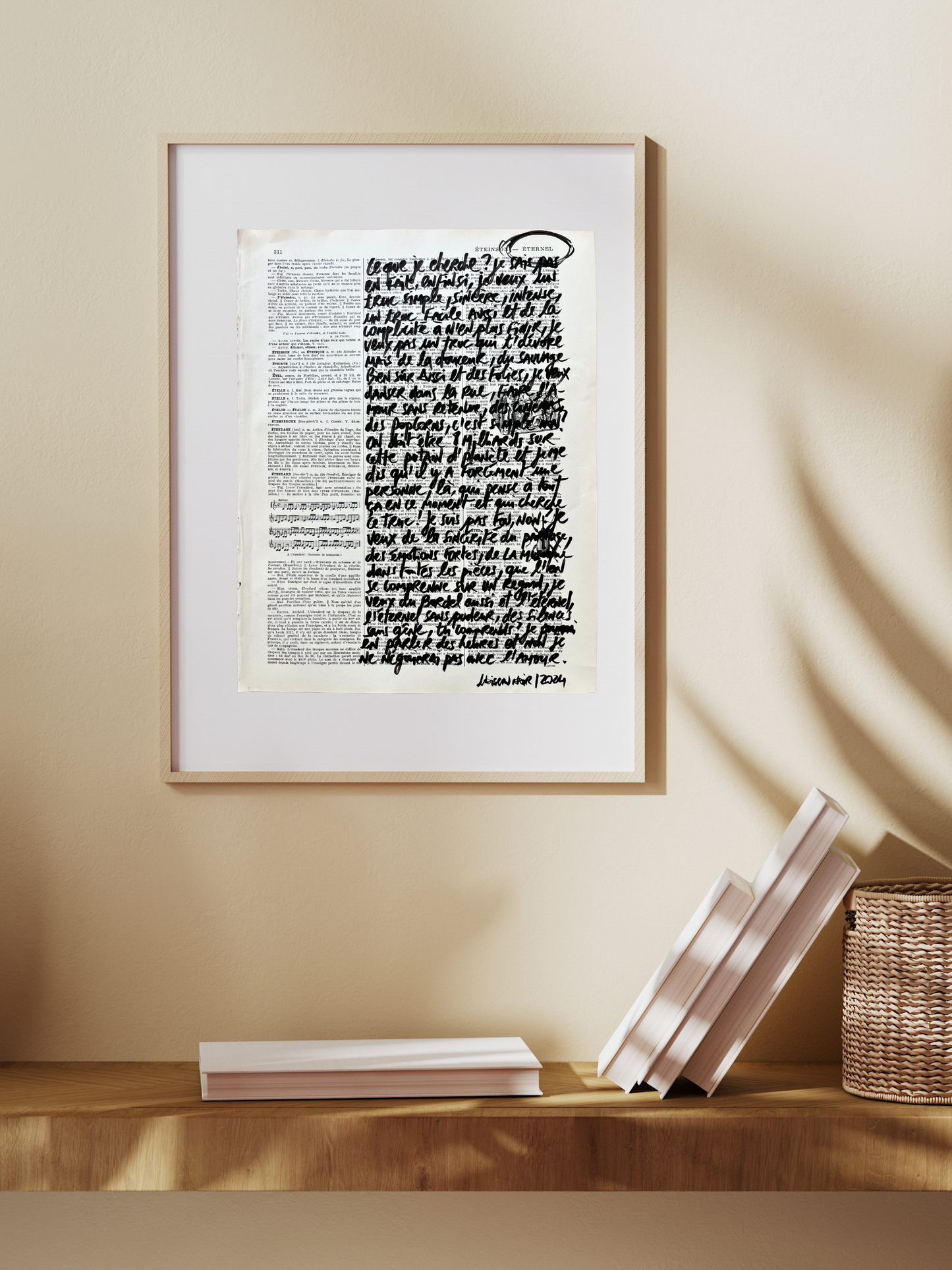 Original prose poster / Frame "A simple thing"