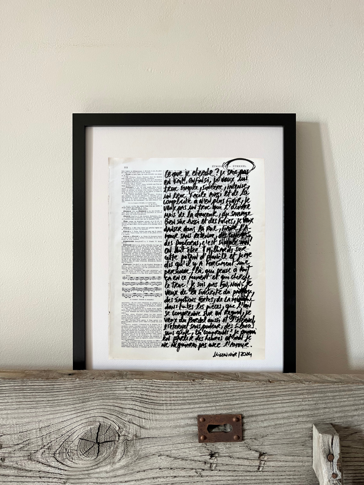 Original prose poster / Frame "A simple thing"