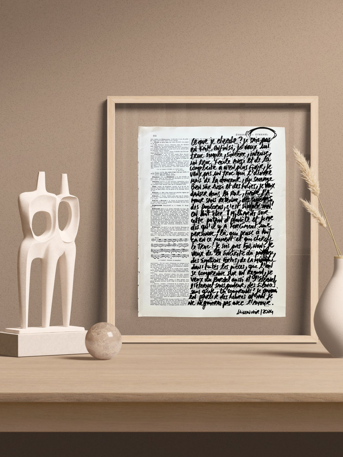 Original prose poster / Frame "A simple thing"